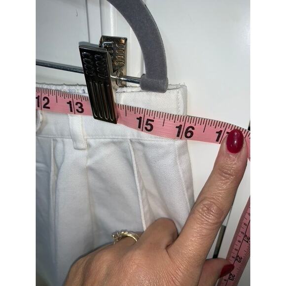 Talbots Petites Women's Size 12 White Straight Leg Cropped Dress Pants - Picture 6 of 8
